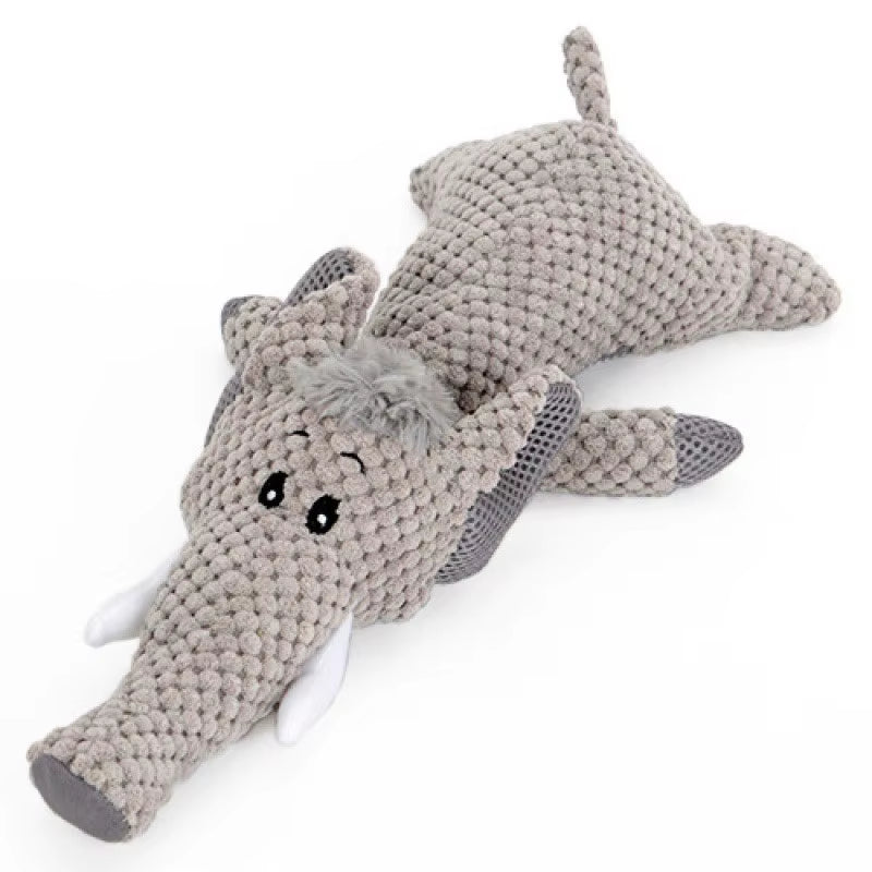 New Pet Dog Toy Plush Bite Resistant Soundy Animal Small Dog Toy Teeth Grinding Cleansing Decompression Interesting Pet Supplies