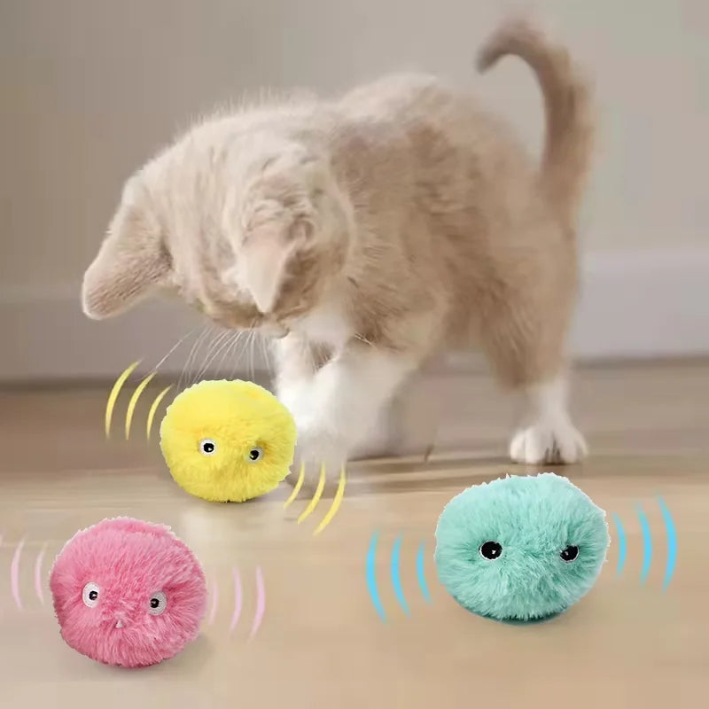 Cat Toys Smart Interactive Ball Cat Training Toy Pet Playing Ball for Cats Kitten Squeaky Toy Supplies Electric Sound Training