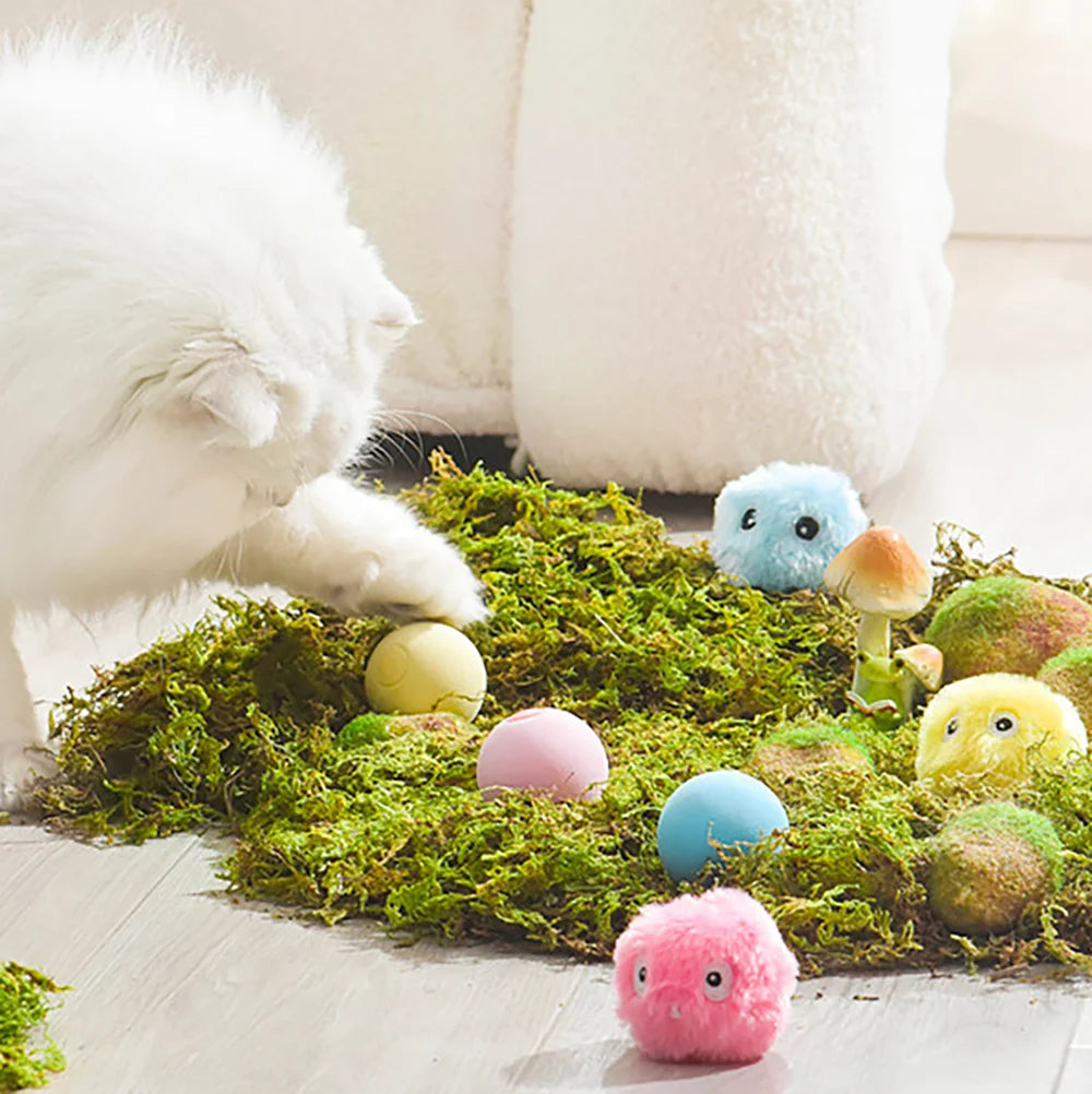Cat Toys Smart Interactive Ball Cat Training Toy Pet Playing Ball for Cats Kitten Squeaky Toy Supplies Electric Sound Training