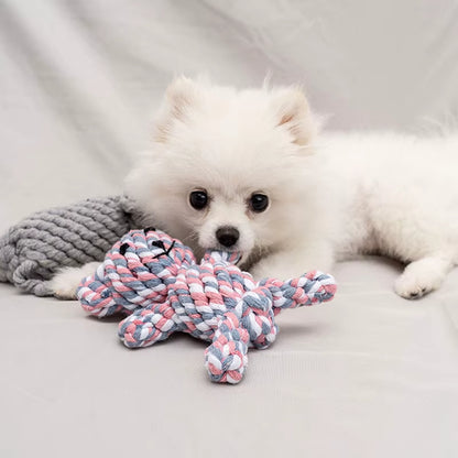 1Pcs Bite Resistant Pet Dog Chew Toys for Small Dogs Cleaning Teeth Puppy Dog Rope Knot Ball Toy Playing Animals Dogs Toys Pets